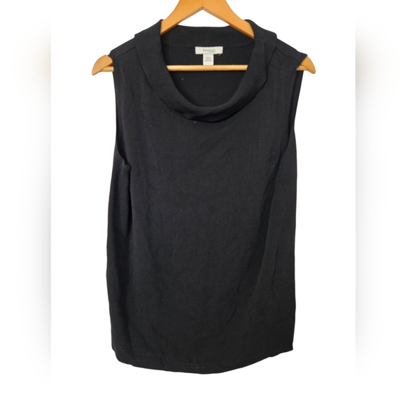 Dress Barn Black Sleeveless Ribbed Top Size 14/16 - Picture 1 of 3